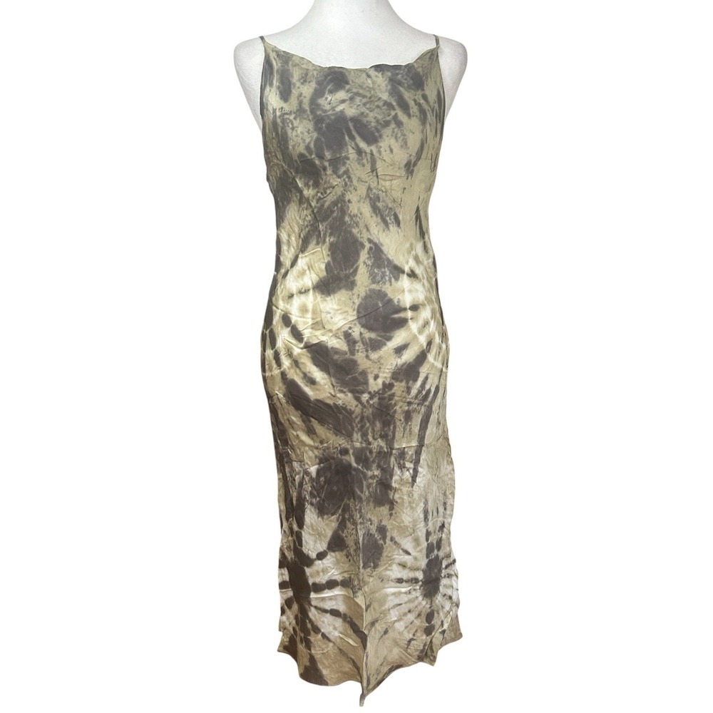 Young Fabulous & Broke Tie Dye Maxi Dress Green Sleeveless SZ M